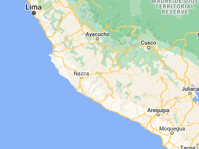 Map showing location of Puquio (-14.7, -74.13333)
