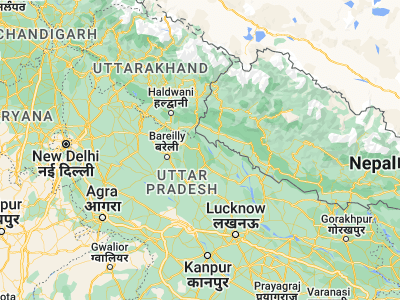 Map showing location of Pūranpur (28.51283, 80.14829)