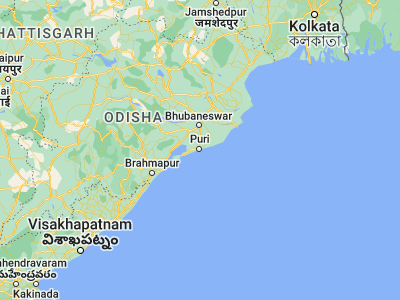 Map showing location of Puri (19.8, 85.85)