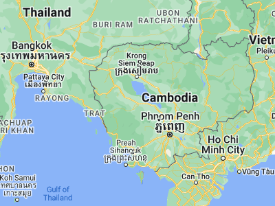 Map showing location of Pursat (12.53878, 103.9192)