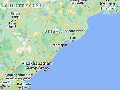 Map showing location of Purushottampur (19.53333, 84.88333)