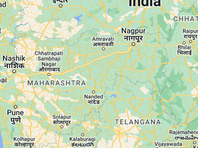 Map showing location of Pusad (19.9, 77.58333)
