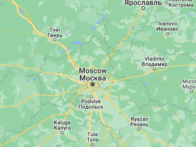 Map showing location of Pushkino (56.01722, 37.86667)
