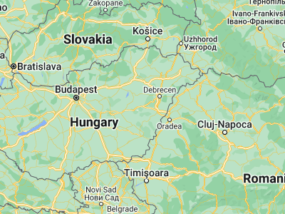 Map showing location of Püspökladány (47.31667, 21.11667)