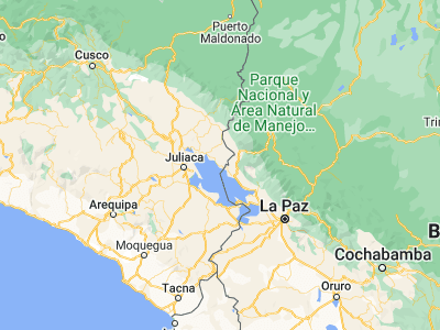 Map showing location of Putina (-15.46667, -69.43333)