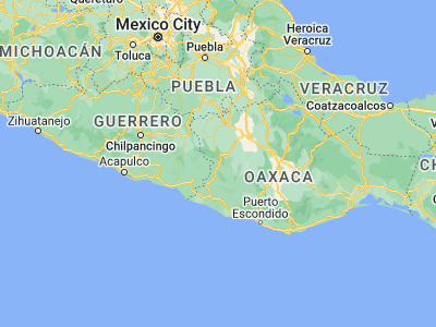 Map showing location of Putla de Guerrero (17.02376, -97.92704)