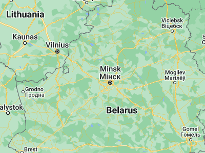 Map showing location of Pyatryshki (54.0686, 27.2179)