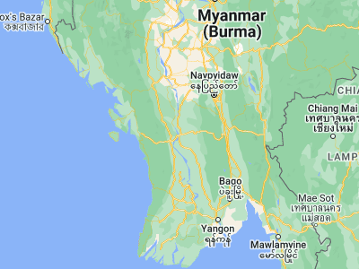 Map showing location of Pyay (18.81667, 95.21667)