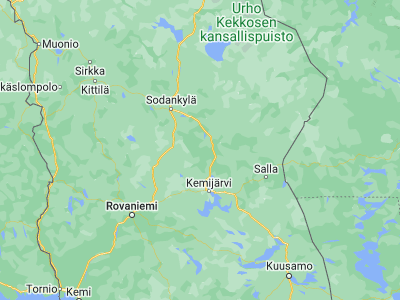 Map showing location of Pyhäjärvi (67.07139, 27.21556)