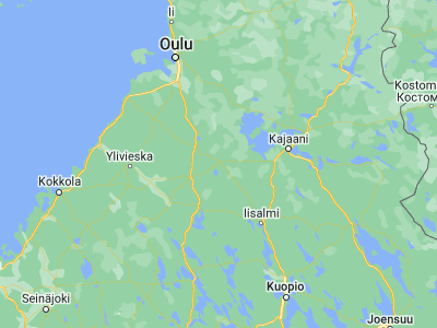 Map showing location of Pyhäntä (64.1, 26.31667)