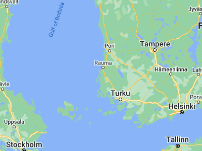 Map showing location of Pyhäranta (60.95, 21.45)