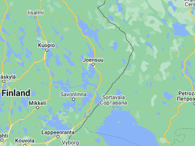 Map showing location of Pyhäselkä (62.43333, 29.96667)