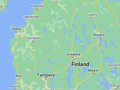 Map showing location of Pylkönmäki (62.66667, 24.8)