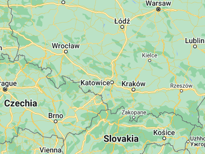 Map showing location of Pyskowice (50.4, 18.63333)