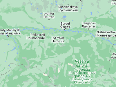 Map showing location of Pyt-Yakh (60.74985, 72.85824)