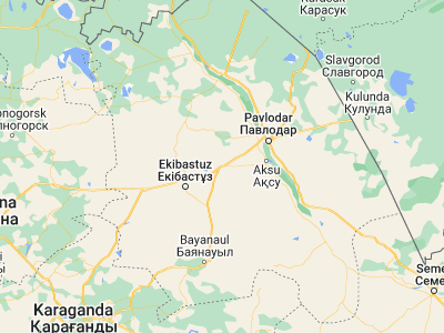 Map showing location of Qalqaman (51.95349, 76.02723)