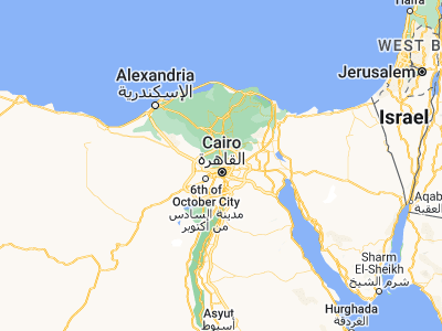 Map showing location of Qalyūb (30.17922, 31.2056)