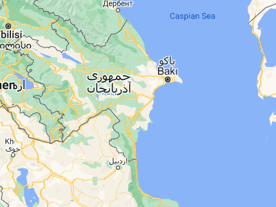 Map showing location of Qaraçala (39.81318, 48.9523)