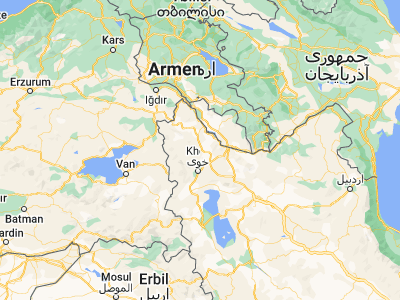 Map showing location of Qarah Ẕīā' od Dīn (38.8915, 45.0255)