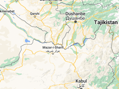 Map showing location of Qaranghū Tōghaī (37.21528, 67.63972)