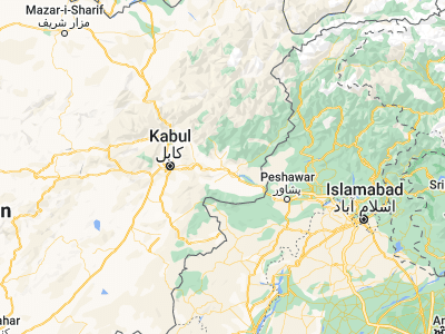 Map showing location of Qarghah’ī (34.55402, 70.24292)