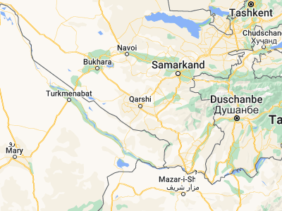 Map showing location of Qarshi (38.86667, 65.8)