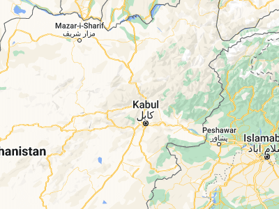 Map showing location of Qāshqāl (35.03975, 69.00685)