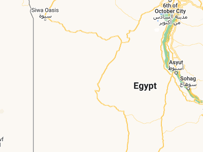 Map showing location of Qaşr al Farāfirah (27.0568, 27.96979)