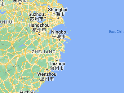 Map showing location of Qiangtou (29.46389, 121.78056)