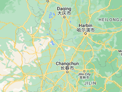 Map showing location of Qianguo (45.11712, 124.85676)