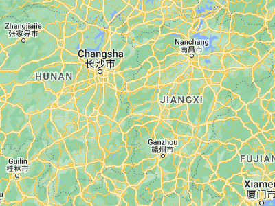 Map showing location of Qianshan (27.34815, 114.13353)