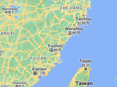 Map showing location of Qidu (26.76528, 119.54722)