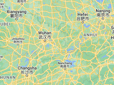 Map showing location of Qingquan (30.45113, 115.25593)
