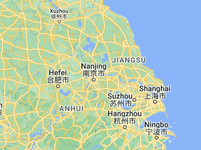 Map showing location of Qingshan (32.25586, 119.06684)