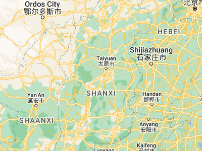 Map showing location of Qingyuan (37.61748, 112.32583)