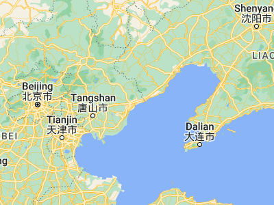 Map showing location of Qinhuangdao (39.93167, 119.58833)