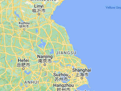 Map showing location of Qinnan (33.25306, 119.91333)