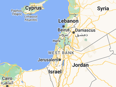 Map showing location of Qiryat Ata (32.81034, 35.11255)