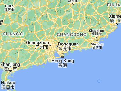 Map showing location of Qishi (23.07236, 114.0221)