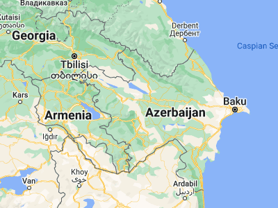 Map showing location of Qızılhacılı (40.57456, 46.84098)