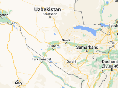 Map showing location of Qiziltepa Shahri (40.0254, 64.82885)