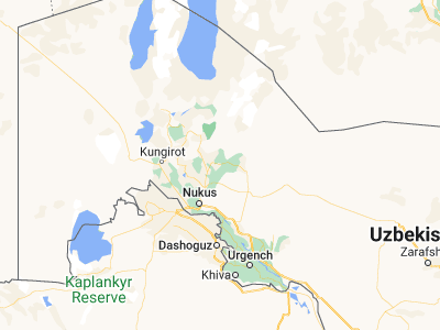 Map showing location of Qorao’zak (43.02207, 60.01701)