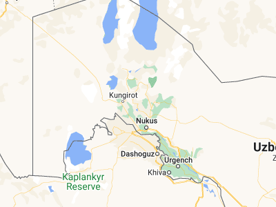 Map showing location of Qozonketkan (43.01907, 59.36425)