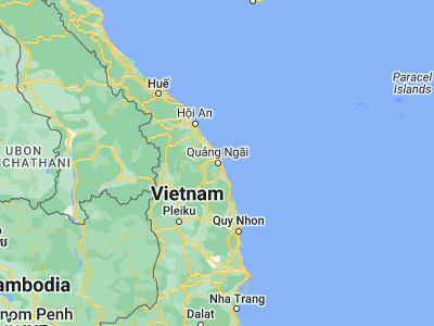 Map showing location of Quảng Ngãi (15.11667, 108.8)