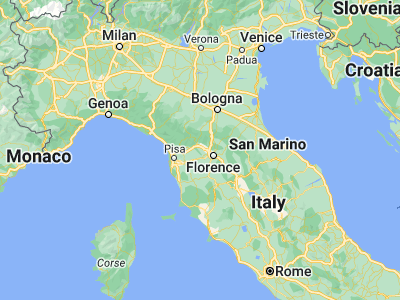 Map showing location of Quarrata (43.84985, 10.98072)