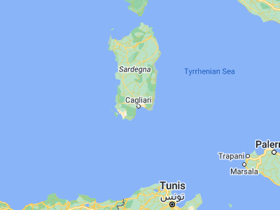 Map showing location of Quartu Sant'Elena (39.24194, 9.18389)