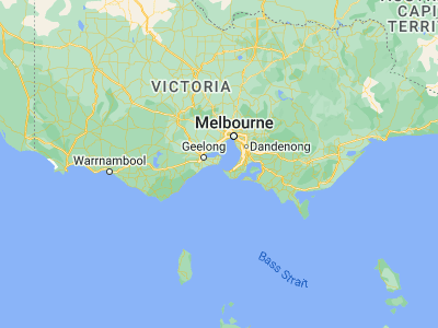 Map showing location of Queenscliff (-38.26789, 144.66193)