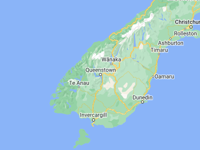 Map showing location of Queenstown (-45.03023, 168.66271)