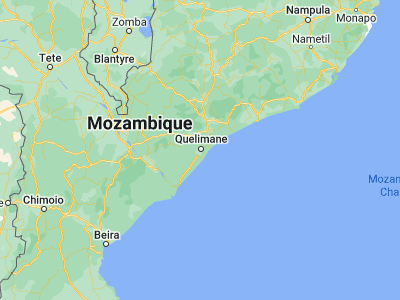Map showing location of Quelimane (-17.87861, 36.88833)