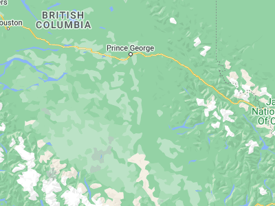 Map showing location of Quesnel (52.97842, -122.4931)